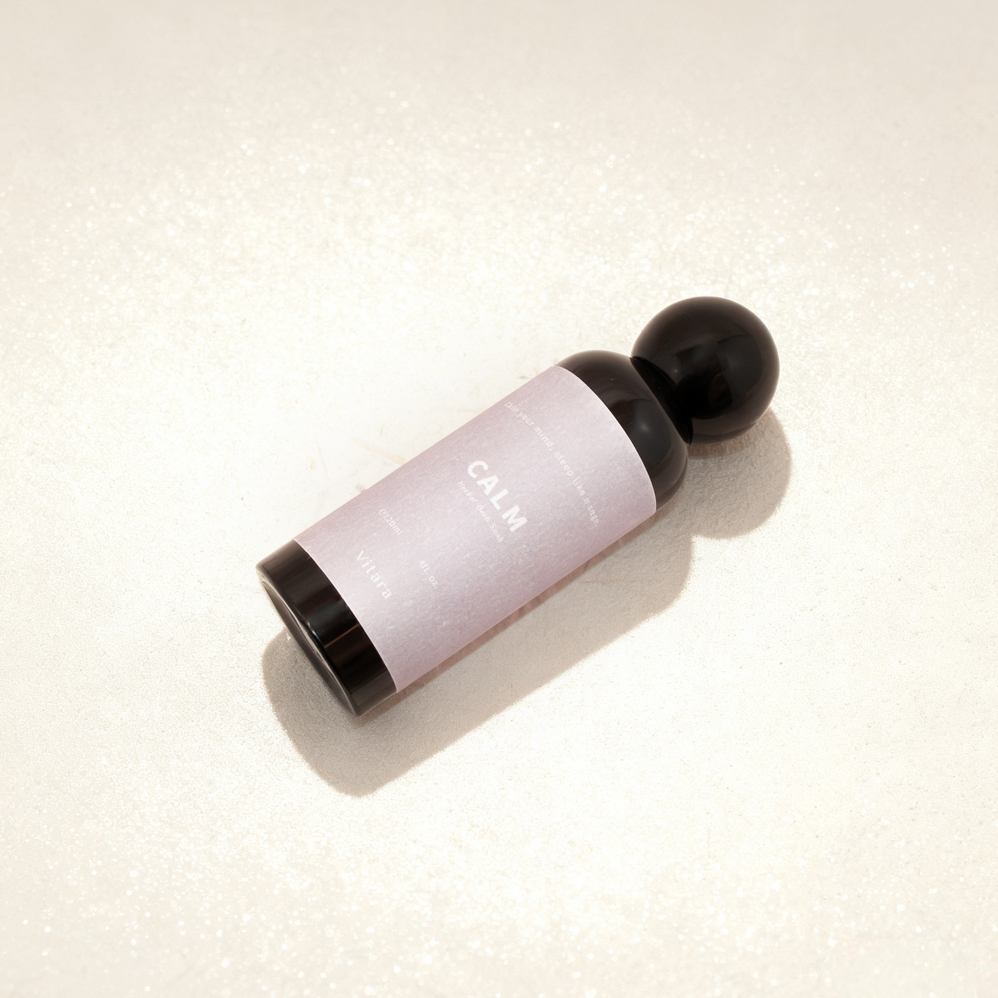 Vitara herbal bath soak Calm at a tilted angle