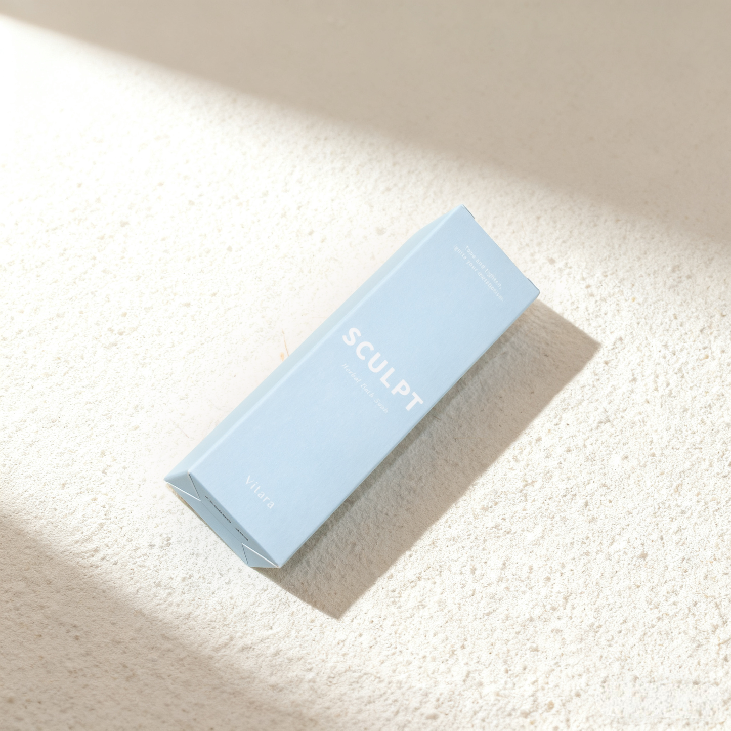 Vitara herbal bath soak Sculpt packaging