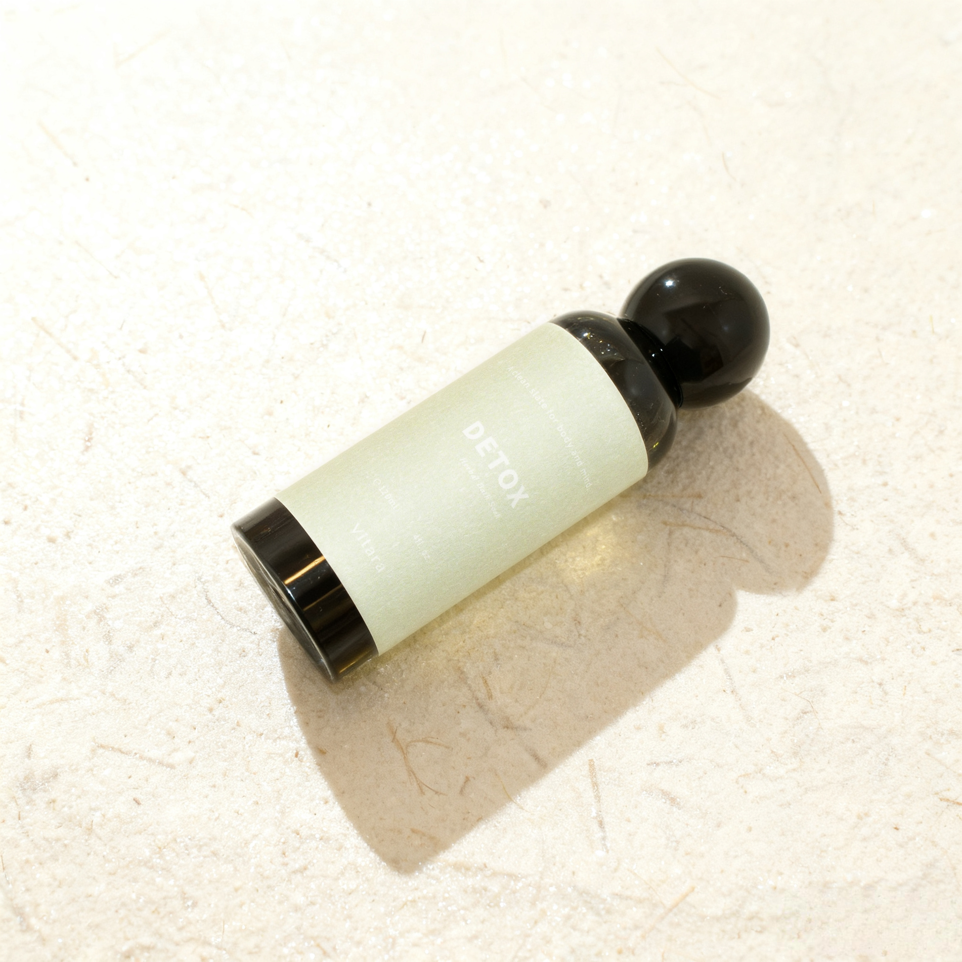 Vitara herbal bath soak Detox at a tilted angle