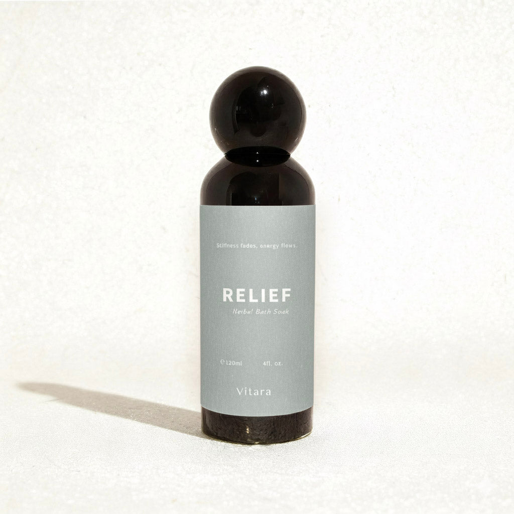 Vitara herbal bath soak Relief front shot