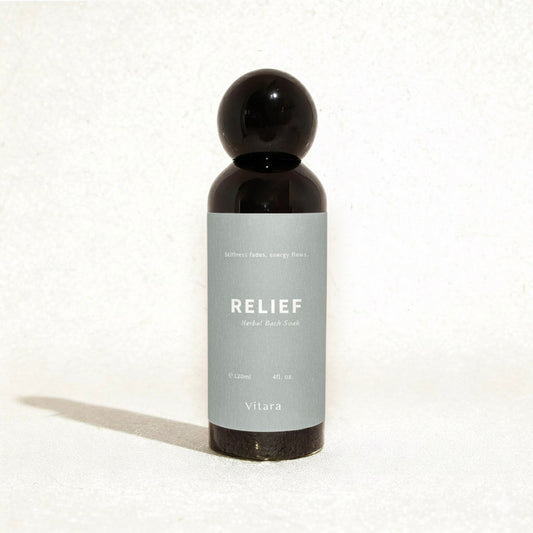 Vitara herbal bath soak Relief front shot