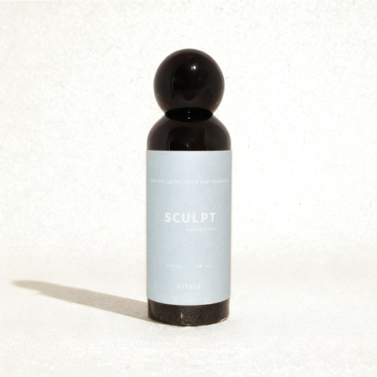 Vitara herbal bath soak Sculpt front shot